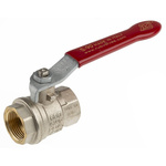 RS PRO Brass Full Bore, 2 Way, Ball Valve, BSPP 3/4in, 40 → 30bar Operating Pressure