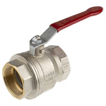 RS PRO Brass Full Bore, 2 Way, Ball Valve, BSPP 2in, 40 → 30bar Operating Pressure