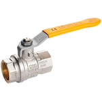 RS PRO Brass Full Bore, 2 Way, Ball Valve, BSPP 1 1/4in, 40 → 30bar Operating Pressure