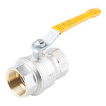 RS PRO Brass Full Bore, 2 Way, Ball Valve, BSPP 38.1mm, 40 → 30bar Operating Pressure