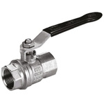 RS PRO Nickel Plated Brass Full Bore, 2 Way, Ball Valve, BSPP 38.1mm, 40bar Operating Pressure