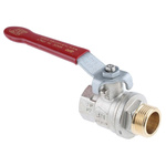 RS PRO Brass Full Bore, 2 Way, Ball Valve, BSPP 3/4in, 40 → 30bar Operating Pressure