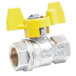 RS PRO Brass 2 Way, Ball Valve, BSPP 3/8in, 40 → 30bar Operating Pressure