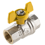 RS PRO Brass 2 Way, Ball Valve, BSPP 1/2in, 40 → 30bar Operating Pressure