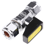 RS PRO Nickel Plated Brass 2 Way, Ball Valve, BSP, 8mm