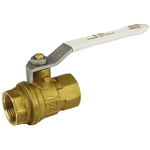 RS PRO Brass Full Bore, 2 Way, Ball Valve, BSP 1in, 30bar Operating Pressure