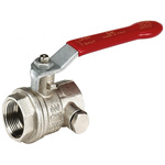 RS PRO Nickel Plated Brass Full Bore, 2 Way, Ball Valve, BSP 1 1/4in, 16bar Operating Pressure