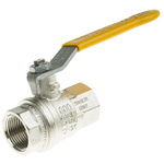 RS PRO Nickel Plated Brass Full Bore, 2 Way, Ball Valve, BSPT 3/4in, 40bar Operating Pressure