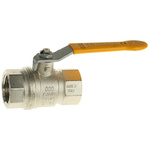 RS PRO Nickel Plated Brass Full Bore, 2 Way, Ball Valve, BSPT 1in, 40bar Operating Pressure