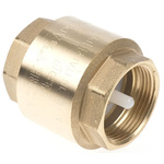 RS PRO Brass Single Check Valve, BSPP 1-1/4in, 12 bar