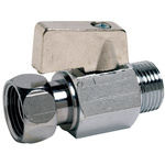 Sferaco Chrome Plated Brass 2 Way, Ball Valve, BSPP 3/8in, 10bar Operating Pressure