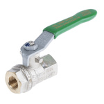 RS PRO Brass Full Bore, 2 Way, Ball Valve, BSPP 1/4in, 40bar Operating Pressure