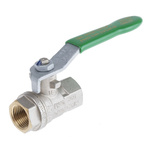 RS PRO Brass Full Bore, 2 Way, Ball Valve, BSPP 3/8in, 40bar Operating Pressure