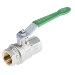 RS PRO Brass Full Bore, 2 Way, Ball Valve, BSPP 1/2in, 40bar Operating Pressure