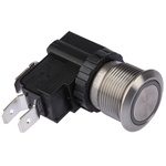 RS PRO Single Pole Double Throw (SPDT) Maintained Push Button Switch, IP67, 19.1 (Dia.)mm, Panel Mount, Power Symbol,