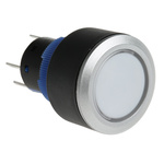 RS PRO Single Pole Double Throw (SPDT) Momentary Red LED Push Button Switch, IP65, 22.2 (Dia.)mm, Panel Mount, 250V ac