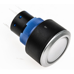 RS PRO Single Pole Double Throw (SPDT) Momentary Red LED Push Button Switch, IP65, 22.2 (Dia.)mm, Panel Mount, 250V ac