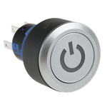 RS PRO Double Pole Double Throw (DPDT) Momentary White LED Push Button Switch, IP65, 22.2 (Dia.)mm, Panel Mount, Power