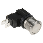 RS PRO Single Pole Double Throw (SPDT) Momentary Push Button Switch, IP67, 19.1 (Dia.)mm, Panel Mount, 250 / 125V ac