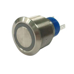 RS PRO Single Pole Double Throw (SPDT) Blue LED Push Button Switch, IP67, 22.2 (Dia.)mm, Panel Mount, 250V ac