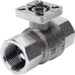 Festo Nickel Plated Brass 2 Way, Ball Valve, Rp 3/8in, 40mm, 40bar Operating Pressure