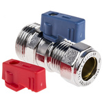 Pegler Yorkshire Brass 2 Way, Ball Valve, BSPP 3/4in, 15mm