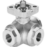Festo Stainless Steel 3 Way, Ball Valve, Rp 1 1/2in, 40mm, 6 - 8.4bar Operating Pressure