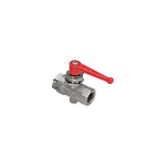 Legris Nickel Plated Brass Ball Valve, Ball Valve, BSPP 1/4in