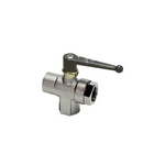 Legris Nickel Plated Brass Ball Valve, Ball Valve, BSPP 1/2in