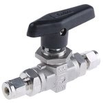 Parker Stainless Steel 2 Way, Ball Valve, 1/4in