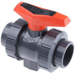 Georg Fischer Plastic 2 Way, High Pressure Ball Valve, BSP, 50mm