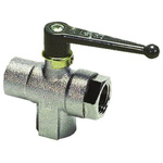 Legris Nickel Plated Brass 2 Way, Ball Valve, BSPP 1/4in, 40bar Operating Pressure