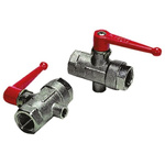 Legris Nickel Plated Brass 2 Way, Ball Valve, BSPP 1/4in, 40bar Operating Pressure