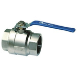 Legris Nickel Plated Brass 2 Way, Ball Valve, BSPP 1/4in, 30bar Operating Pressure