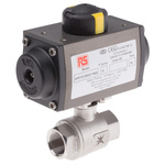 RS PRO Ball type Pneumatic Actuated Valve, BSP 3/4in, 1000 psi