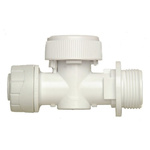 Polyplumb Plastic, Ball Valve, BSPP 3/4in, 15mm