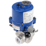 RS PRO 24 V, 110 V, 220 V 3 port Motorised Valve, Ball Valve type , 3/4in Pipe Size, 1000 psi