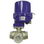 RS PRO 24 V, 110 V, 220 V 3 port Motorised Valve, Ball Valve type , 1in Pipe Size, 1000 psi
