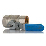 RS PRO Brass Full Bore, 2 Way, Ball Valve, BSP 1in, 14bar Operating Pressure