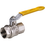 RS PRO Nickel Plated Brass Full Bore, 2 Way, Ball Valve, BSPT 1 1/4in, 40bar Operating Pressure