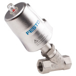 Festo Angle Seat type Pneumatic Actuated Valve, BSP 1/2in, 40 bar