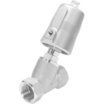 Festo Angle Seat type Pneumatic Actuated Valve, G 1-1/4in, 40 bar