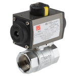 RS PRO Ball type Pneumatic Actuated Valve, BSP 1-1/4in, 40 bar