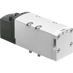 Festo Solenoid Valve VSVA-B-D52-ZD-D2-1T1L, 1 port(s) , 24 V dc, 5/2in
