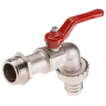 RS PRO Chrome Plated Brass Lever Bib Tap, 1in