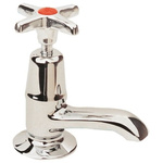 Pegler Yorkshire Chrome Plated Brass Twist Handle Hot Basin Tap, 1/2in