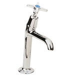 Pegler Yorkshire Chrome Plated Brass Twist Handle High Neck Cold Sink Tap, 1/2in