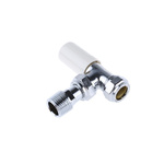 Pegler Yorkshire Chrome Plated Brass 15 mm Compression to 1/2 in BSP Manual Radiator Valve