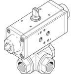 Festo Pneumatic 2 port Actuated Ball Valve - Single Acting, 6 - 8.4bar Operating Pressure