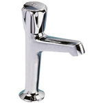 Pegler Yorkshire Chrome Plated Brass Twist Handle High Neck Pillar Sink Tap, 1/2in
